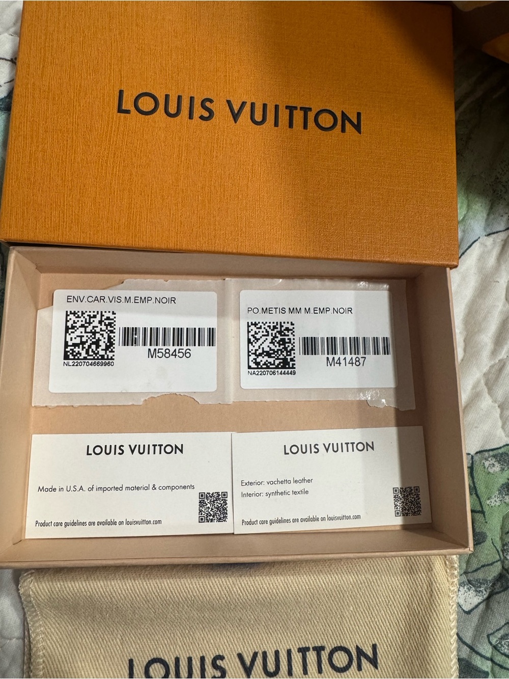 Louis Vuitton Black Embossed Monogram Envelope Card Holder with Gold Snap - Picture 8 of 9